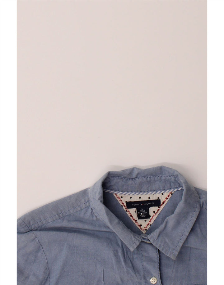 TOMMY HILFIGER Womens Shirt UK 14 Medium Blue Vintage Tommy Hilfiger and Second-Hand Tommy Hilfiger from Messina Hembry 