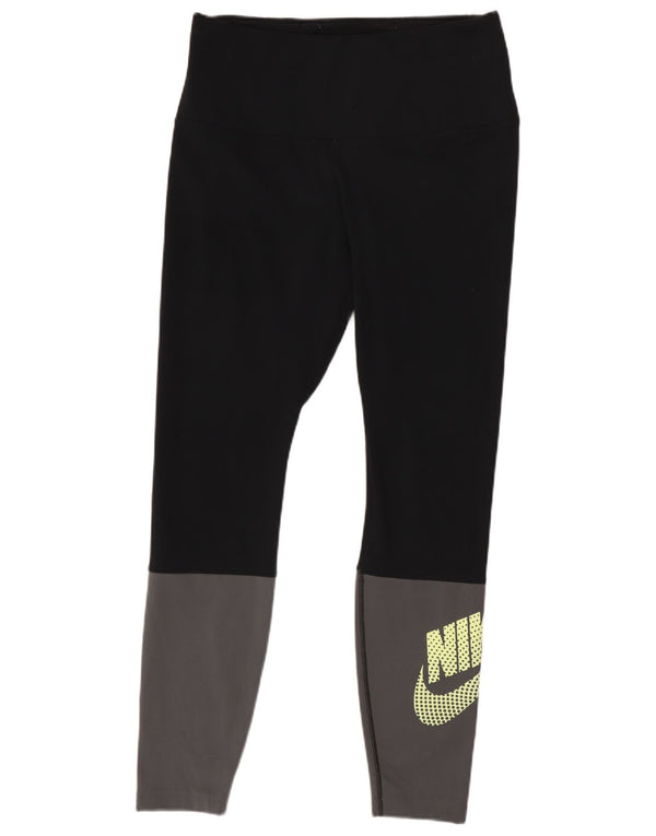 Leggings grafici NIKE da donna Dri Fit UK 14 Medium Black Colourblock