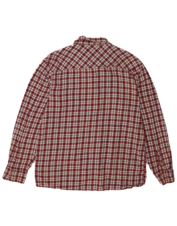 ANIMAL Mens Flannel Shirt Large Red Check Cotton