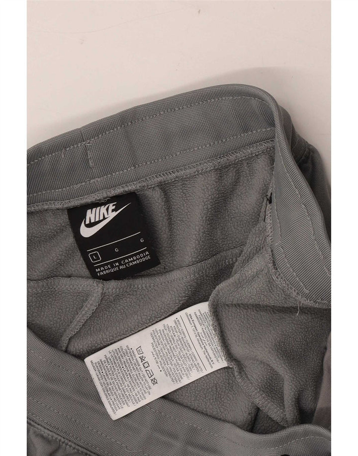 Pantaloni da tuta con grafica Nike da uomo, pantaloni da jogging, grandi, in poliestere grigio
