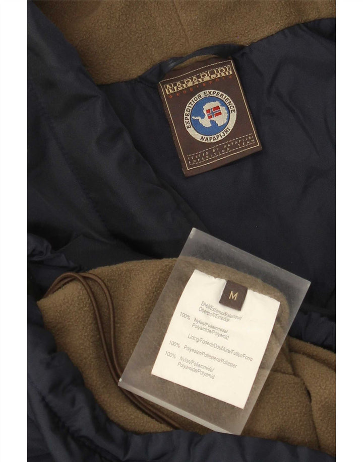 Giacca anorak da uomo con grafica geografica Napapijri UK 38 medio blu navy