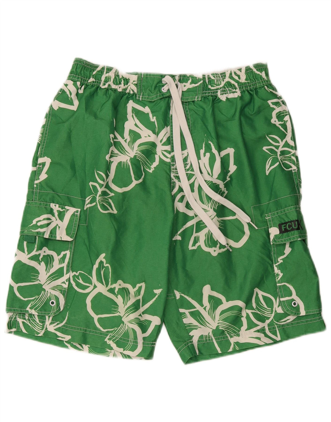 Pantaloncini da bagno da uomo French Connection Poliestere floreale verde medio