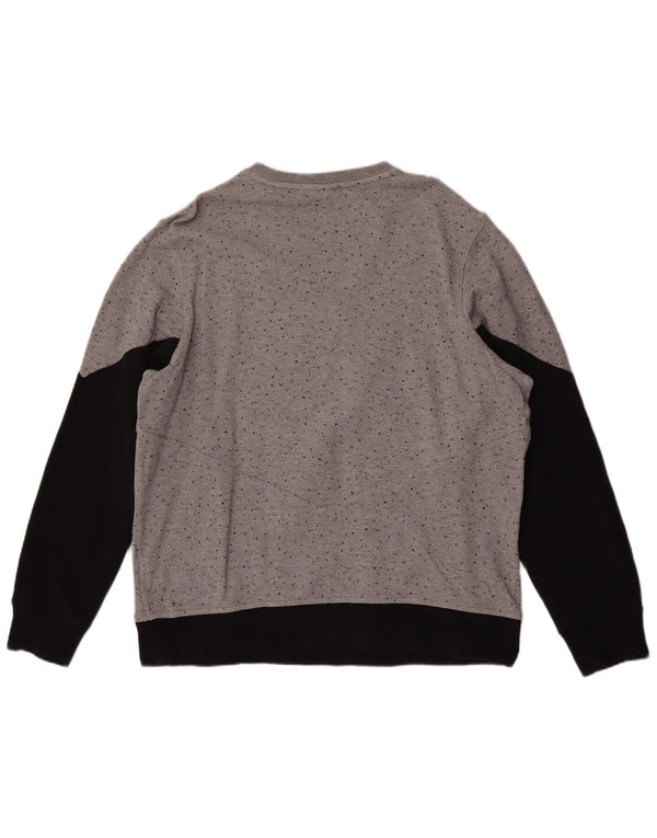 Felpa grafica da uomo Nike Felpa XL in cotone color block grigio
