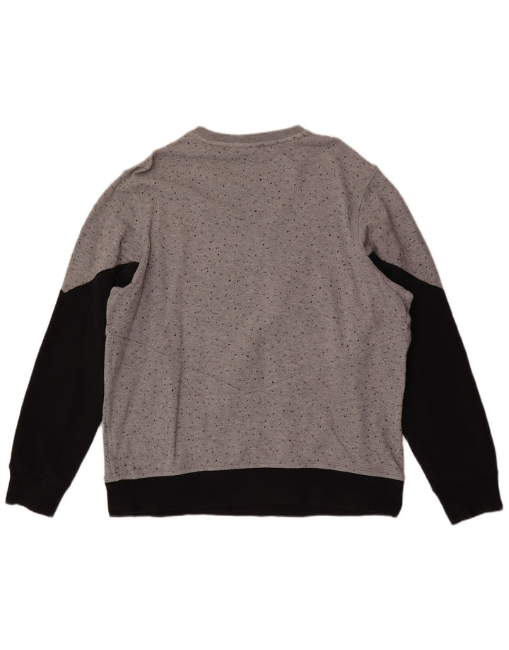 Felpa grafica da uomo Nike Felpa XL in cotone color block grigio