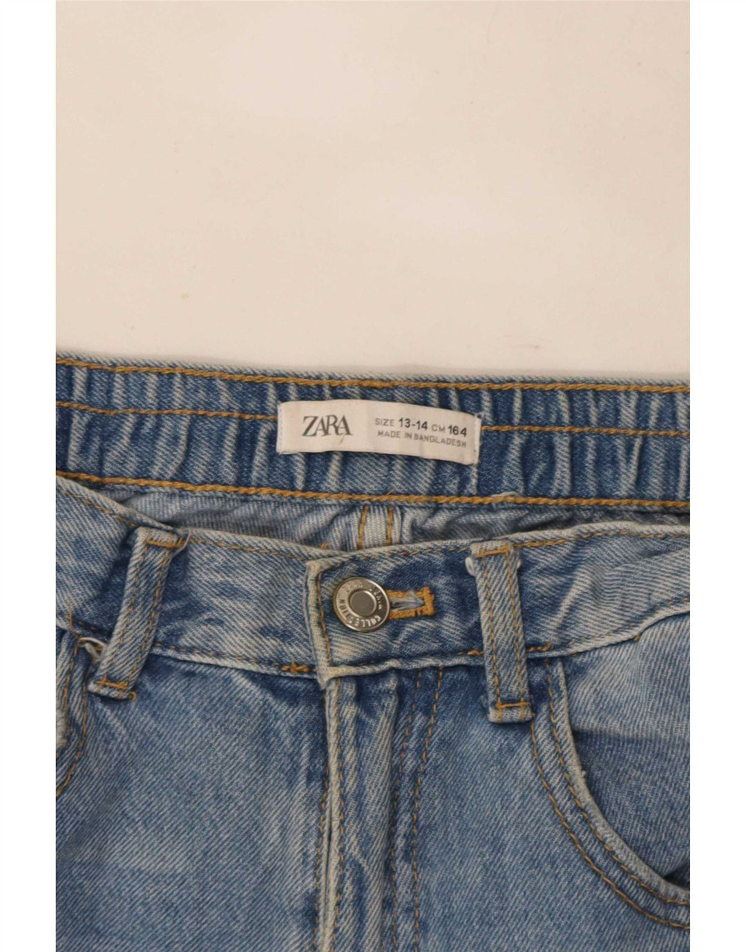 Jeans dritti invecchiati Zara per ragazzi 13-14 anni W28 L25 Blu