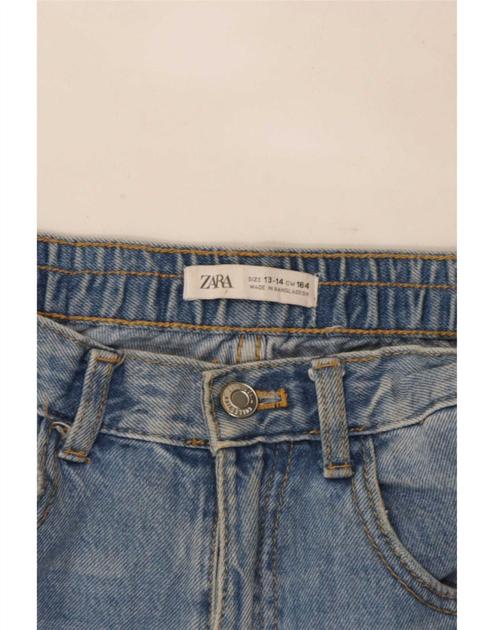 Jeans dritti invecchiati Zara per ragazzi 13-14 anni W28 L25 Blu