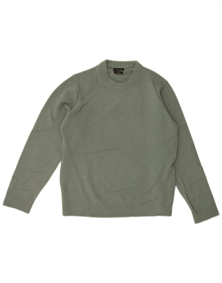 Maglione da uomo girocollo Massimo Dutti in lana verde grande