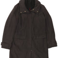 TOMMY HILFIGER Cappotto giacca a vento da donna UK 16 Grande poliestere nero