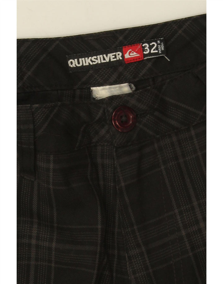 Pantaloncini chino da uomo Quiksilver W32 medio nero a quadri