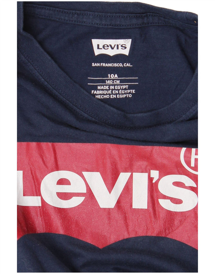 T-shirt grafica per ragazzi Levi's Top 9-10 anni Logo blu navy