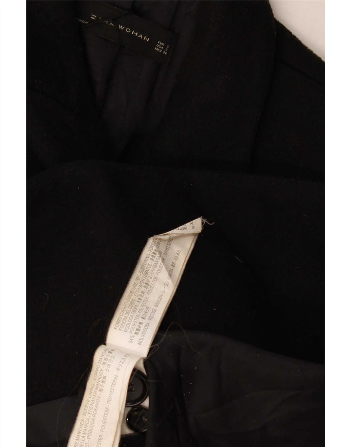 Cappotto doppiopetto da donna Zara UK 10 piccolo poliestere nero
