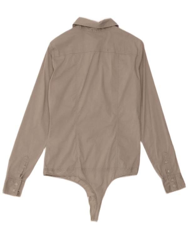 Body Camicia Donna Manica Lunga Liu Jo IT 42 Cotone Grigio Medio