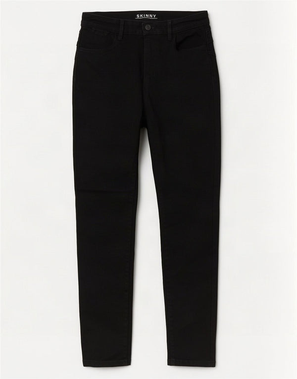 Jeans skinny da donna Marks & Spencer UK 12 medio W30 L28 cotone nero