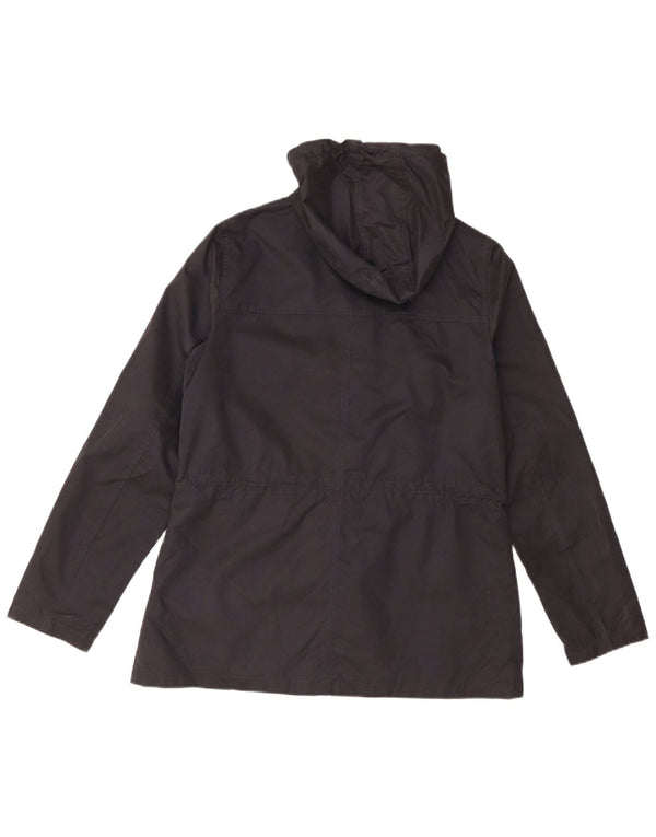 Giacca antipioggia con cappuccio da donna Fat Face UK 12 poliestere medio blu navy