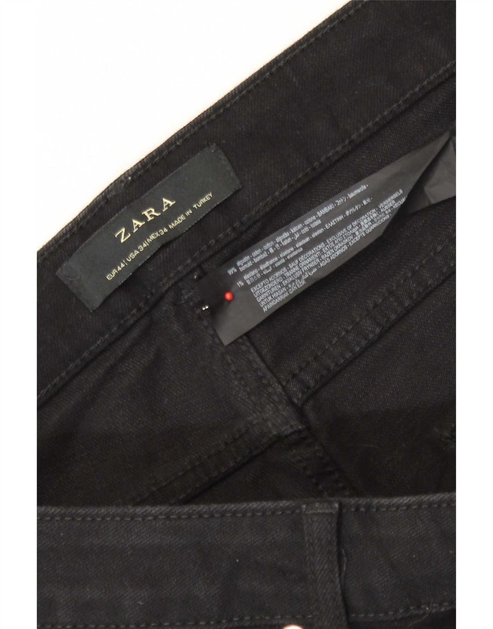 Jeans slim da uomo Zara EU 44 Large W34 L29 cotone nero
