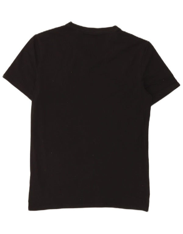 Guess T-shirt da uomo super slim fit top in cotone nero medio