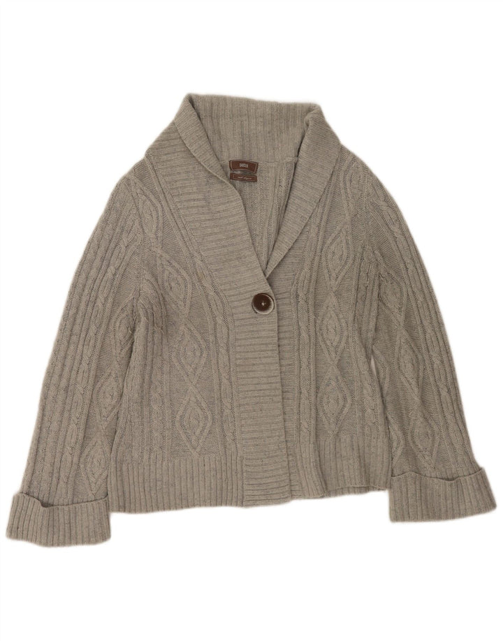 Maglione cardigan da donna Marks & Spencer UK 14 grande acrilico grigio