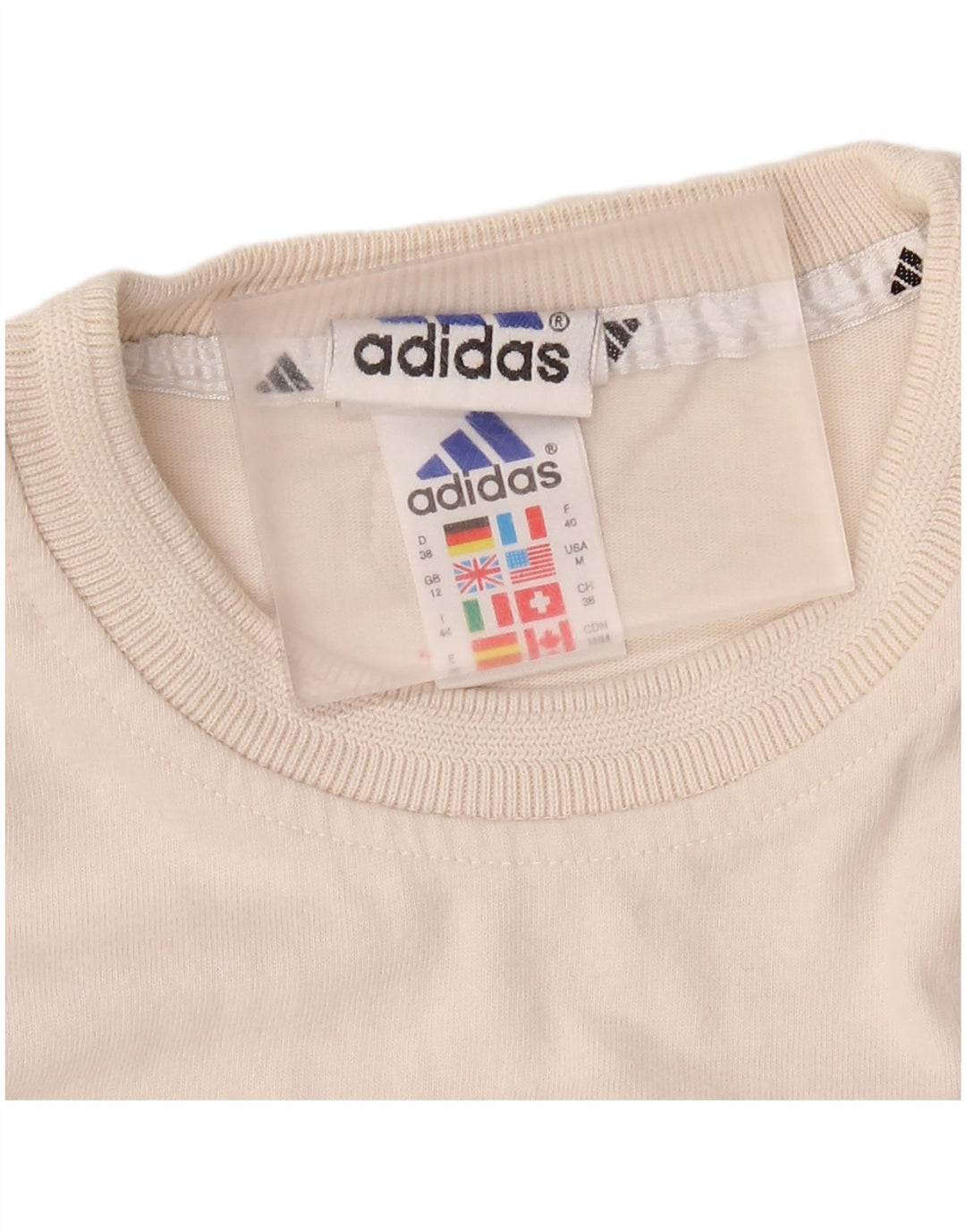 T-shirt da donna Adidas Top UK 12 medio cotone bianco sporco