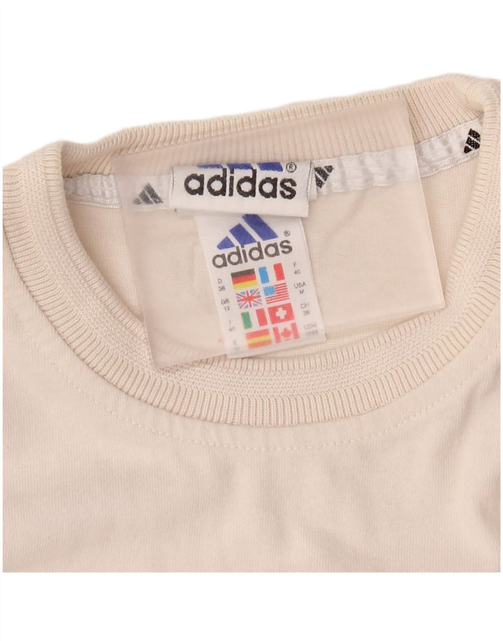T-shirt da donna Adidas Top UK 12 medio cotone bianco sporco