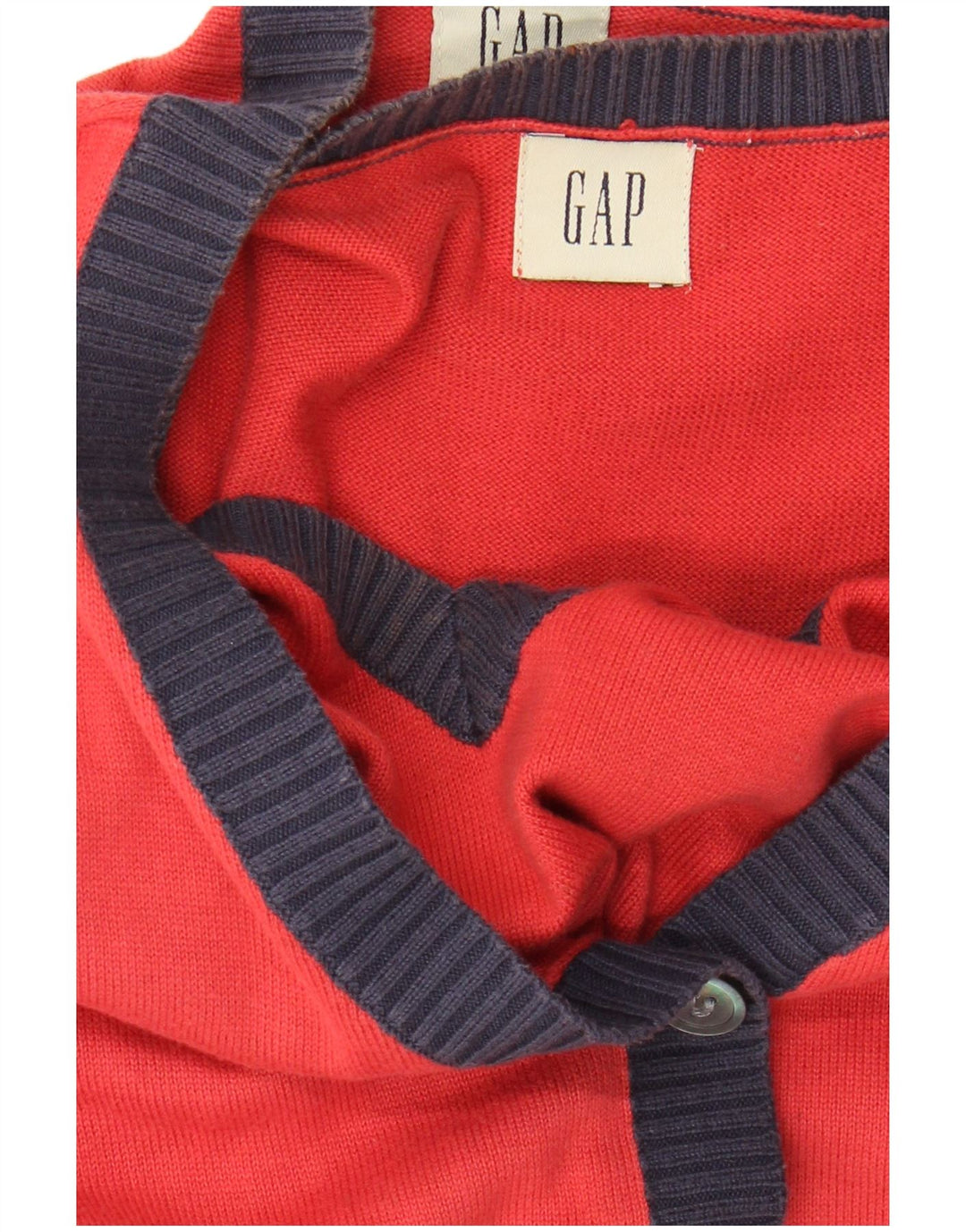 Maglione cardigan corto da donna GAP UK 14 Large Red Colourblock