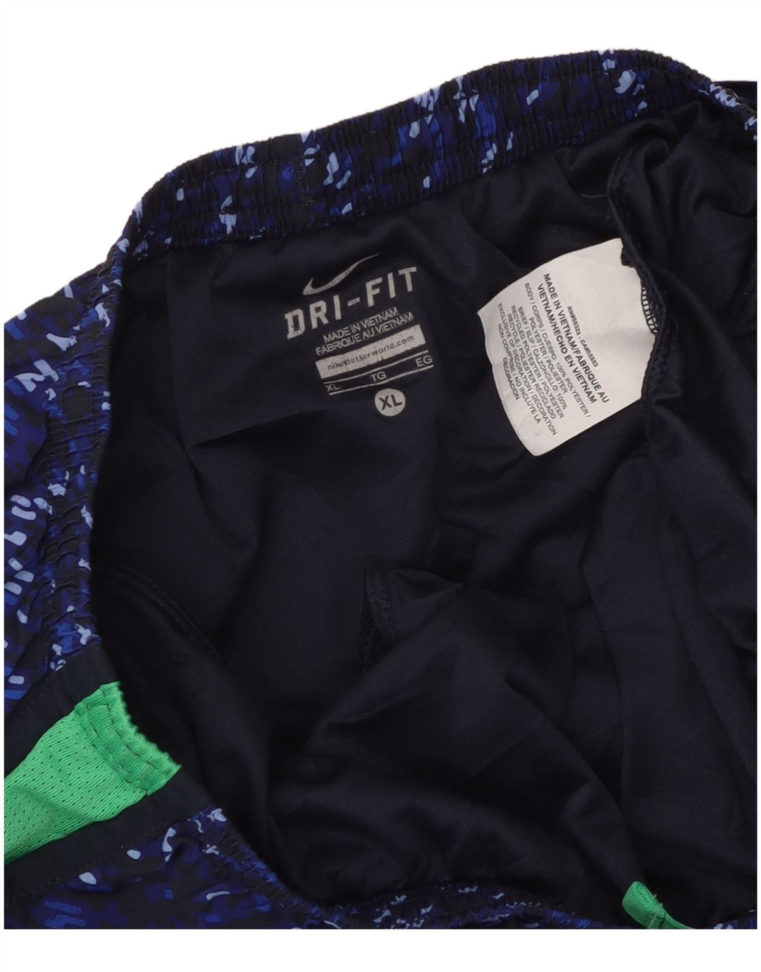 Pantaloncini sportivi NIKE da donna Dri Fit UK 18 XL Poliestere color block blu navy