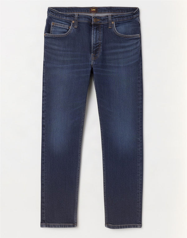 Jeans dritti slim Lee Rider da uomo W32 L27 cotone blu navy