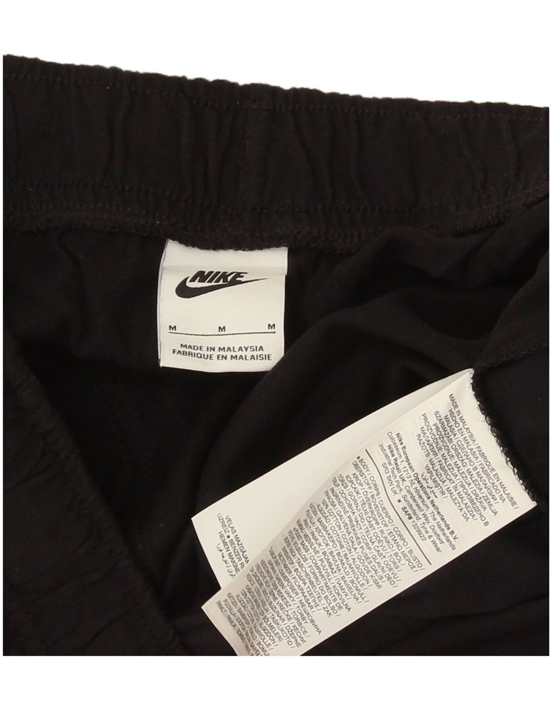Pantaloncini sportivi Nike da uomo, cotone medio nero