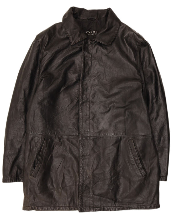 Cappotto in pelle da uomo Dibi IT 50 Large in pelle nera