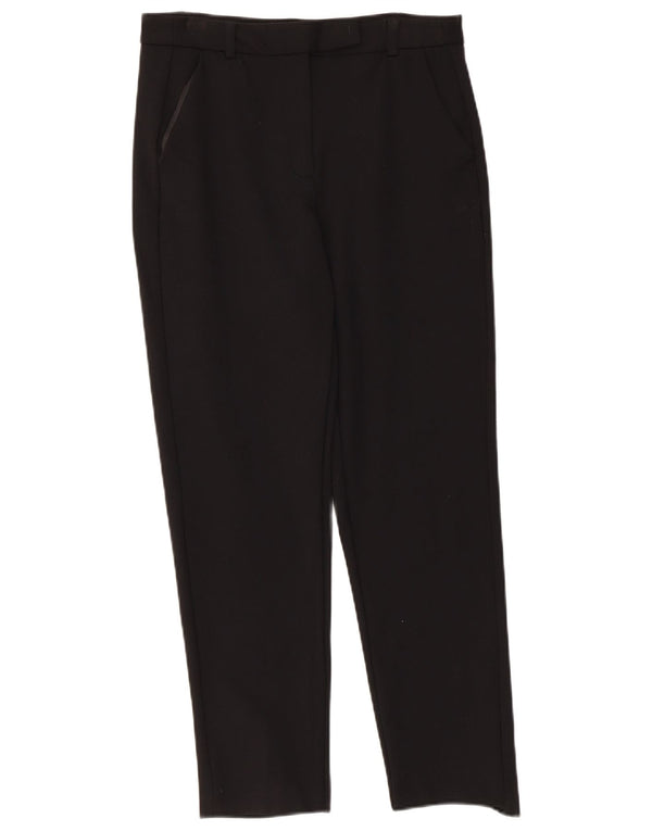Pantaloni casual dritti da donna Marks & Spencer UK 10 piccoli W30 L25 neri