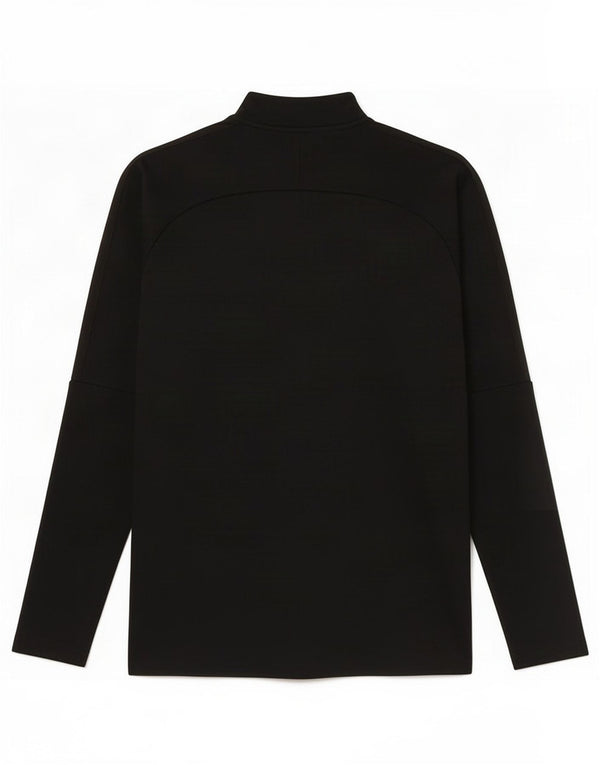 Top Nike da uomo Dri Fit con zip e collo a maniche lunghe in poliestere nero medio