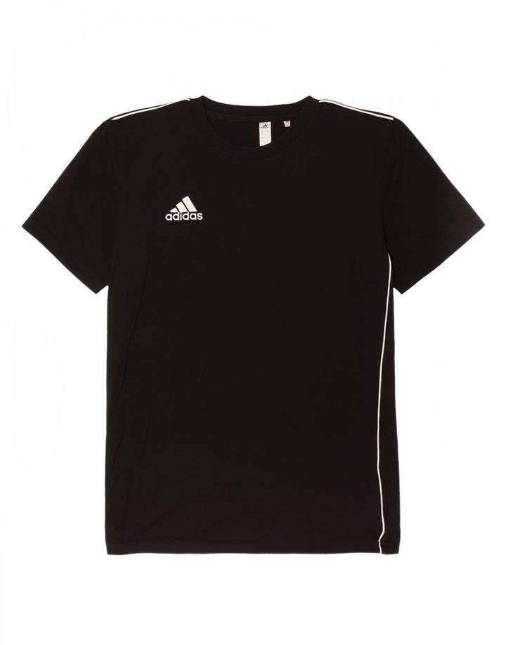 T-shirt Adidas da uomo Top media in cotone nero