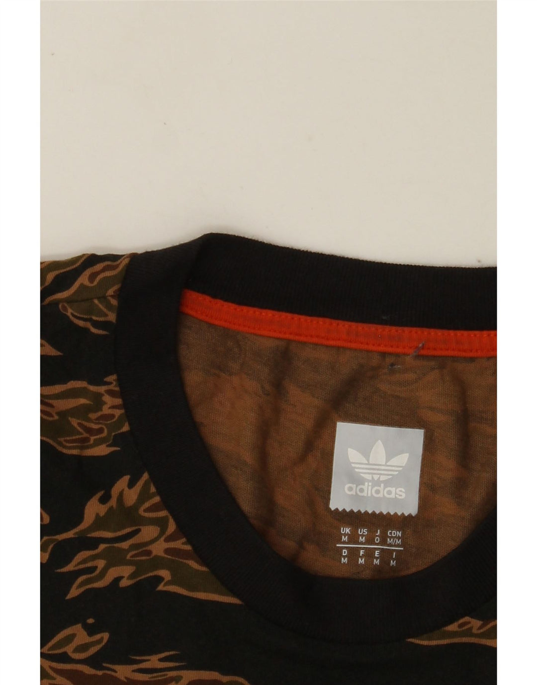 T-shirt da uomo ADIDAS Top marrone medio mimetico