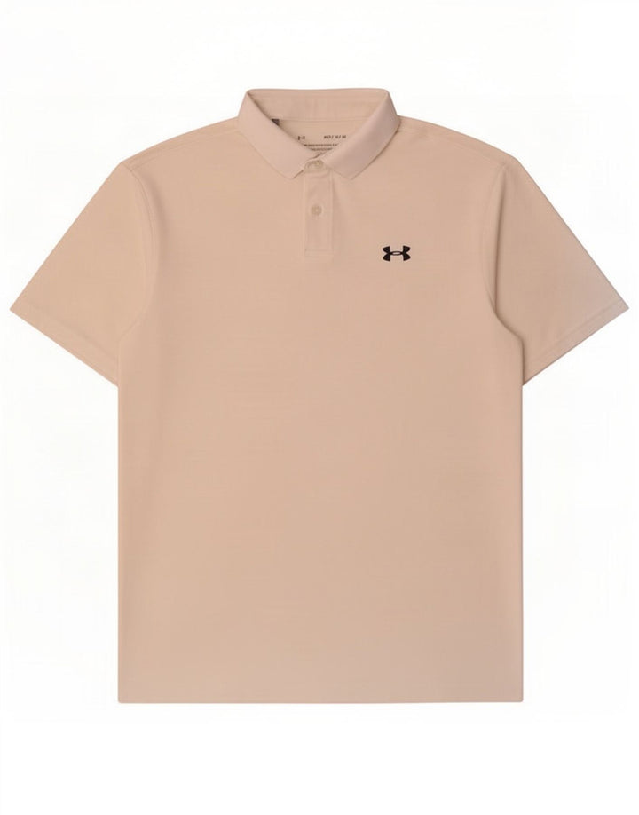 Polo da uomo Under Armour bianca media