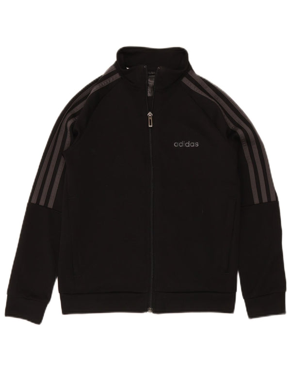 Giacca top della tuta da ragazzo ADIDAS 9-10 anni in poliestere nero