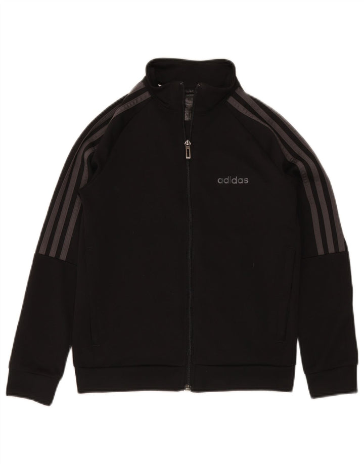 Giacca top della tuta da ragazzo ADIDAS 9-10 anni in poliestere nero