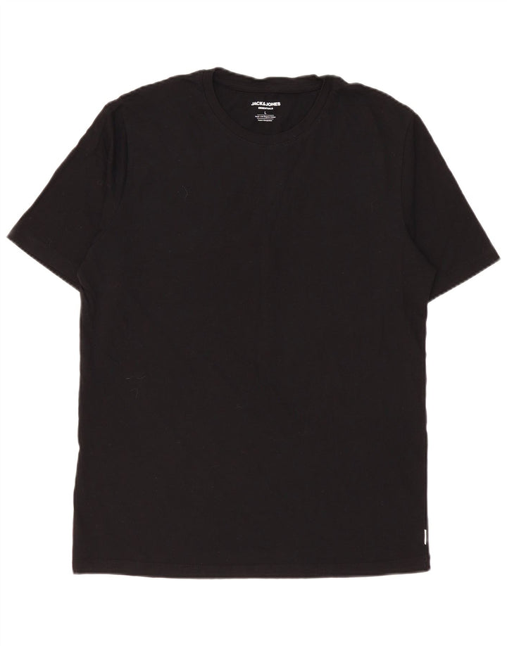 T-shirt da uomo Jack & Jones Top grande in cotone nero