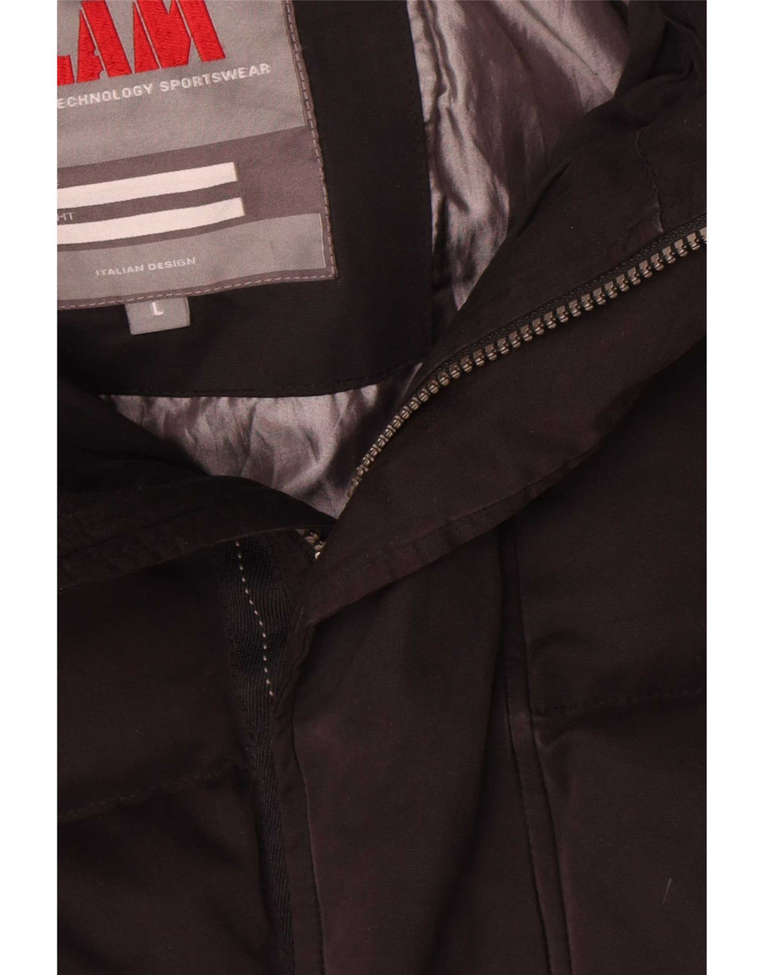 Giacca imbottita con cappuccio da uomo Slam UK 40 grande cotone nero