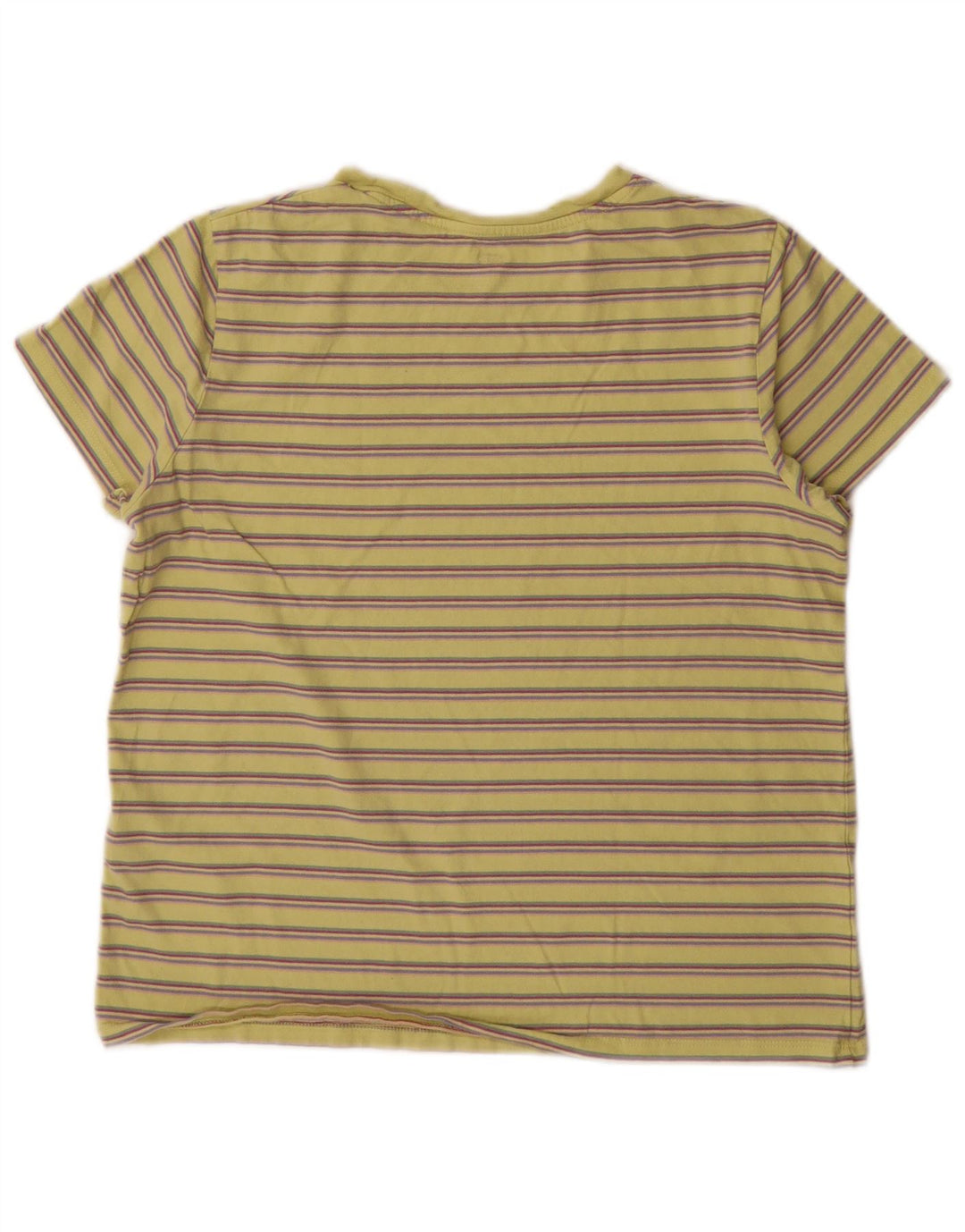 T-shirt da donna Levi's Top UK 14 cotone a righe gialle medie