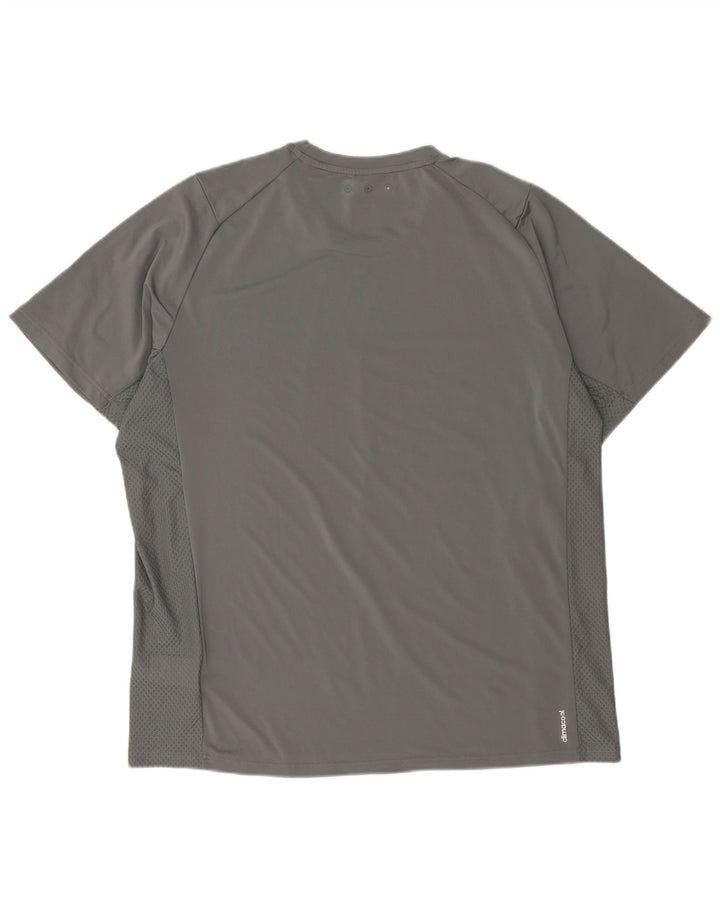 T-shirt Adidas Climacool da uomo Top XL in poliestere grigio
