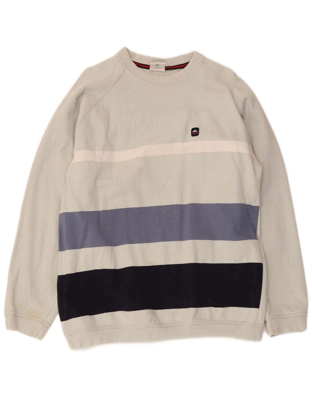Felpa da uomo Ellesse Maglione in cotone a righe blu medio