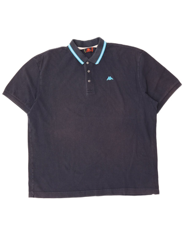 Polo da uomo KAPPA 2XL in cotone blu navy