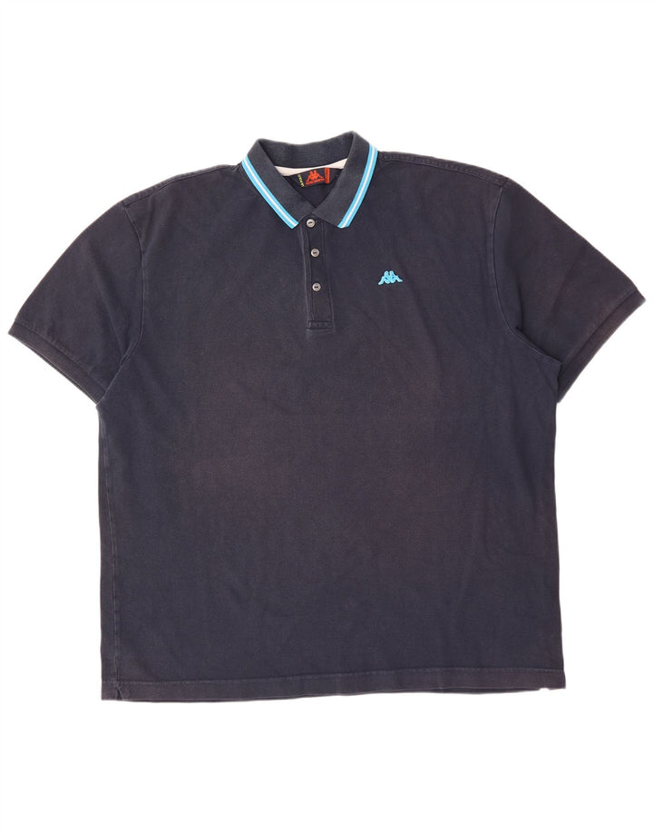 Polo da uomo KAPPA 2XL in cotone blu navy