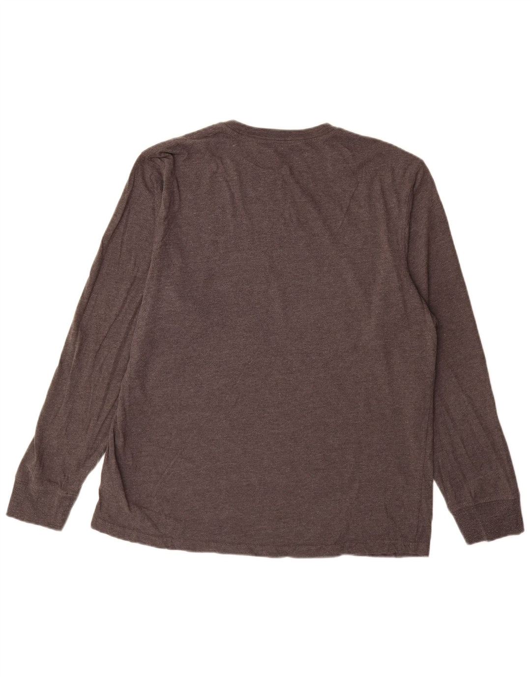 EDDIE BAUER Top da uomo a manica lunga grande in cotone grigio