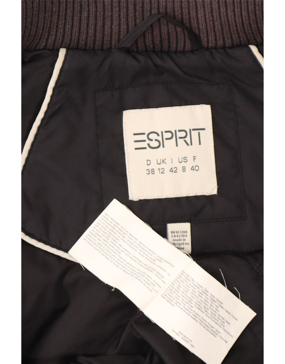 Gilet imbottito da donna Esprit UK 12 medio nero poliestere