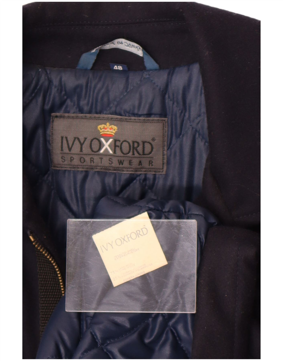 Soprabito da uomo Ivy Oxford IT 48 medio in lana blu navy
