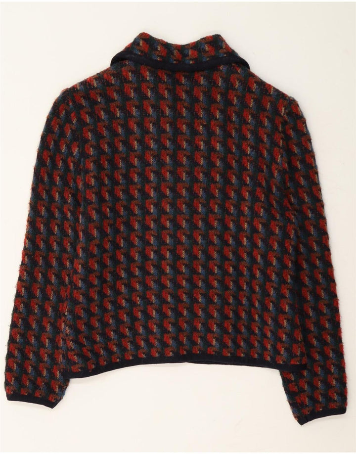 Set gonna vintage in maglia da donna in 2 pezzi UK 14 medio W28 pied de poule rosso