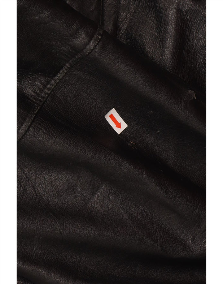 Giacca in pelle vintage da uomo IT 50 grande nera