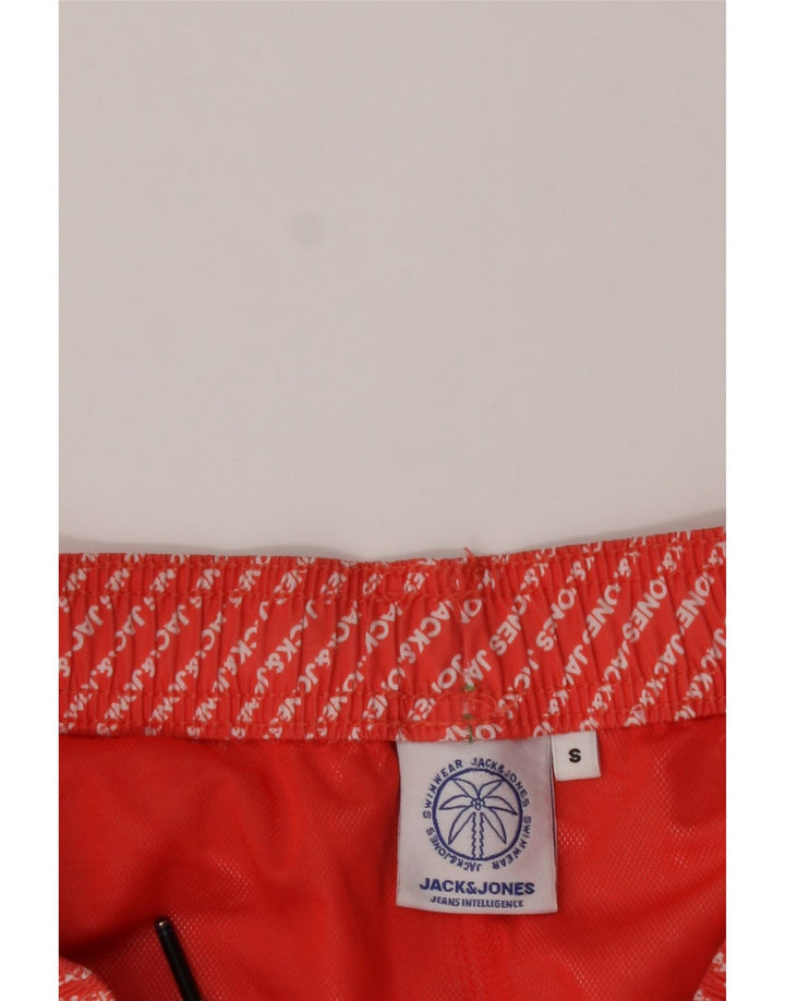 JACK & JONES Mens Graphic Swimwear S Red Polyester Vintage Jack & Jones and Second-Hand Jack & Jones from Messina Hembry 