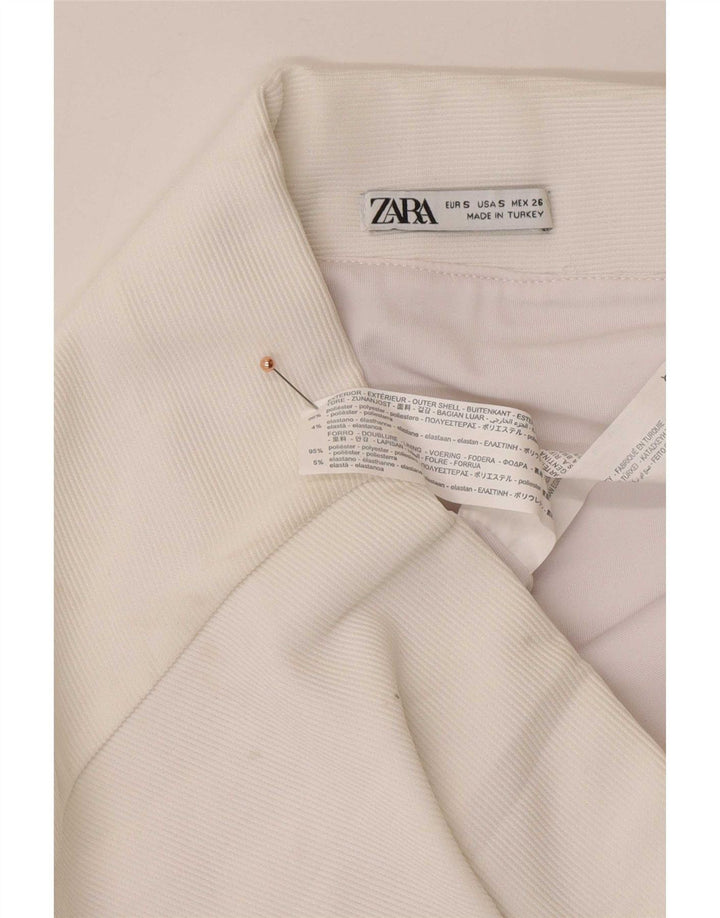 Minigonna Zara da donna piccola W26 poliestere bianco
