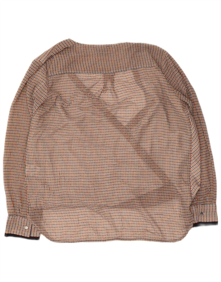 Camicetta a maniche lunghe da donna DKNY Top UK 16 grande pied de poule multicolore